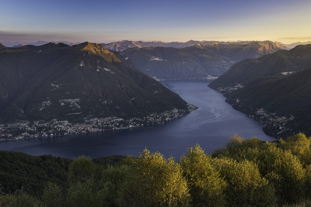 panorama lago Como trekking polenta funghi